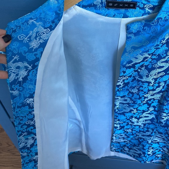 Silk blue jacket - Picture 5 of 6